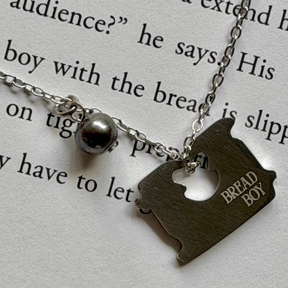 Silver Bread Boy Necklace