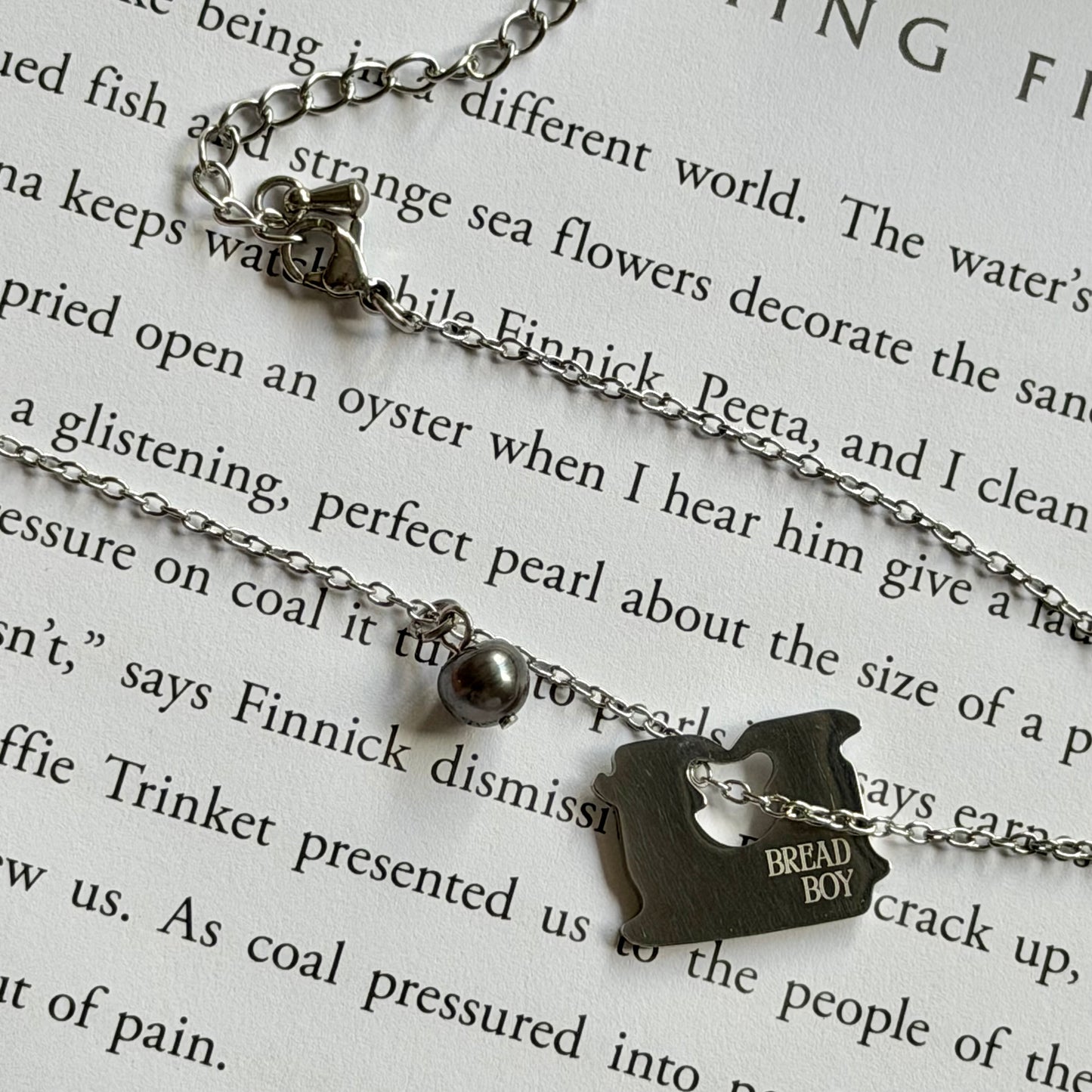 Silver Bread Boy Necklace