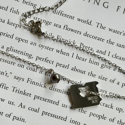 Silver Bread Boy Necklace